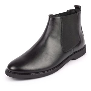 FAUSTO Mens High Ankle Chelsea Boots | Slip-On Formal & Casual Style Shoes | Winter Urban Riding Sleek Boots